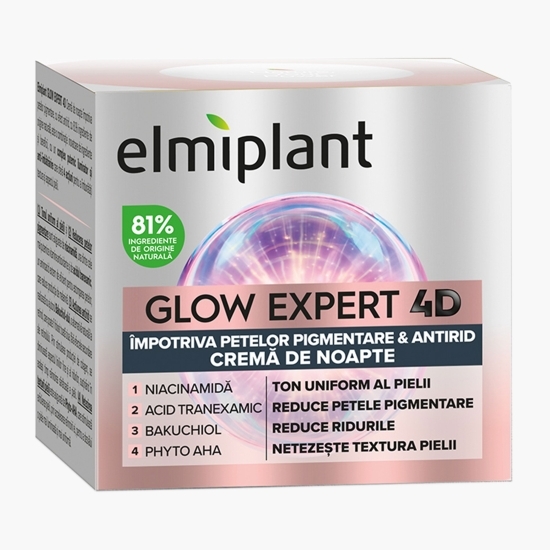 Cremă de noapte împotriva petelor pigmentare & antirid Glow Expert 4D, 50ml