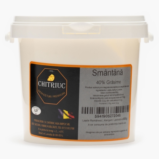 Smântână 40% grăsime, 500g