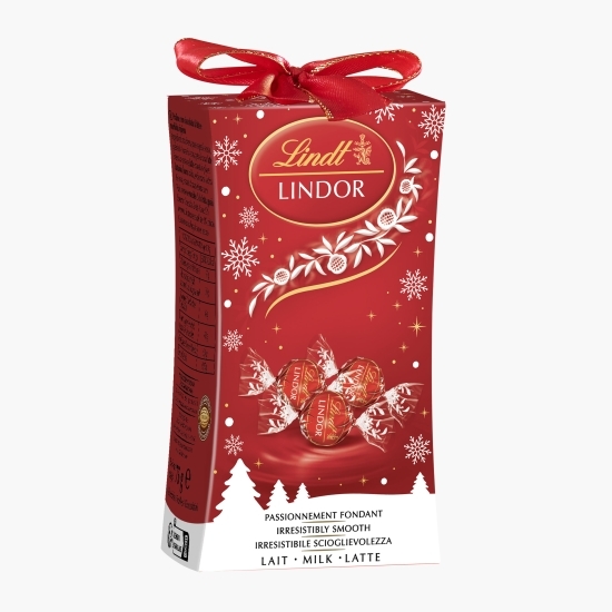 Bomboane de ciocolată cu lapte Xmas Lindor, 75g