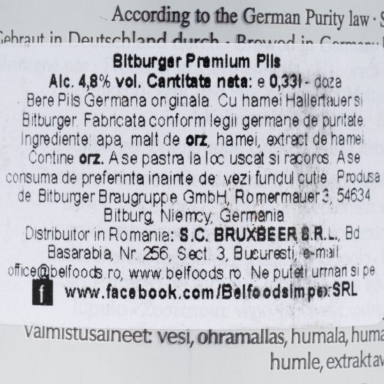 Bere blondă Premium Plis, doză 0.33l