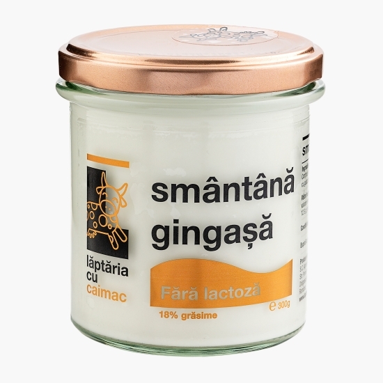 Smântână gingașă fără lactoză, 18% grăsime, 300g