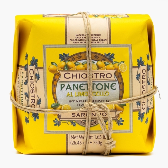 Panettone cu cremă de lichior limoncello și bucăți de lămâie confiate 750g