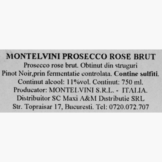 Prosecco rose brut, 11%, 0.75l