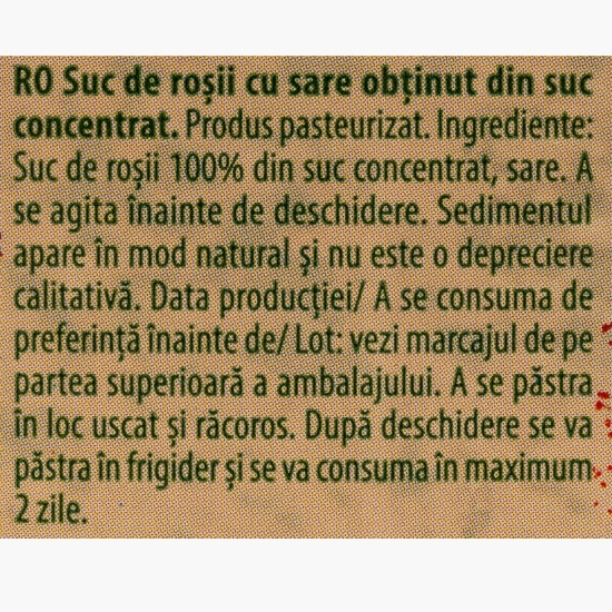 Suc de roșii 100%, 1l