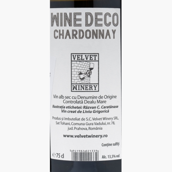 Vin alb sec Chardonnay, 13.5%, 0.75l