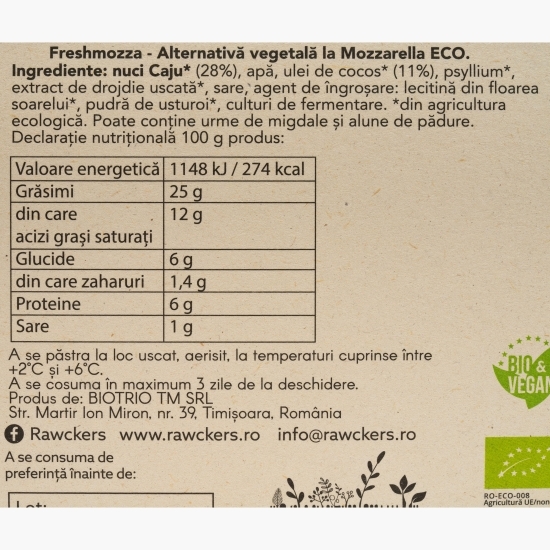 Specialitate vegetală la mozzarella Freshmozza eco 150g