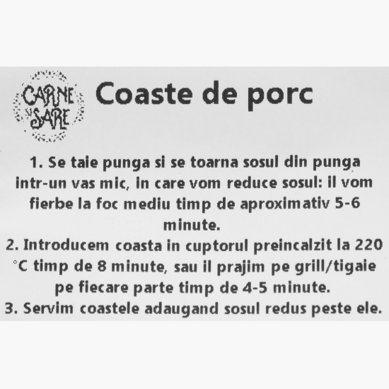 Coaste de porc gătite sous vide cu sos Barbeque 600g