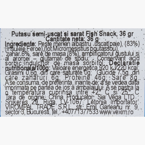 Pește Putasu semi-uscat și sărat Fish Snacks 36g