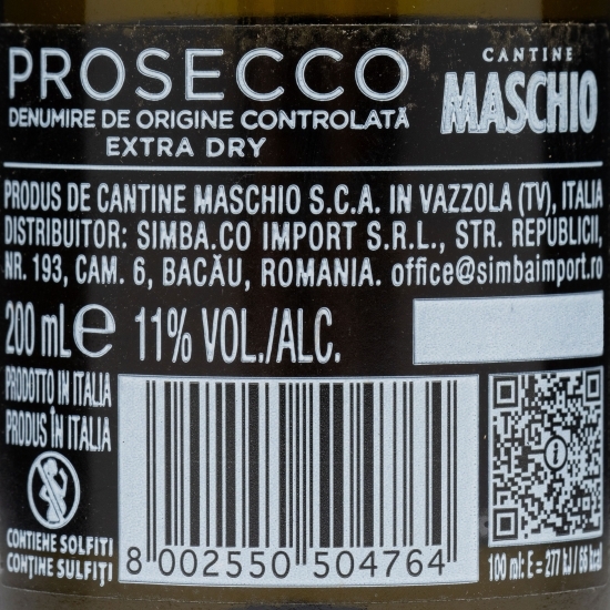 Prosecco extra sec, 11%, 0.2l