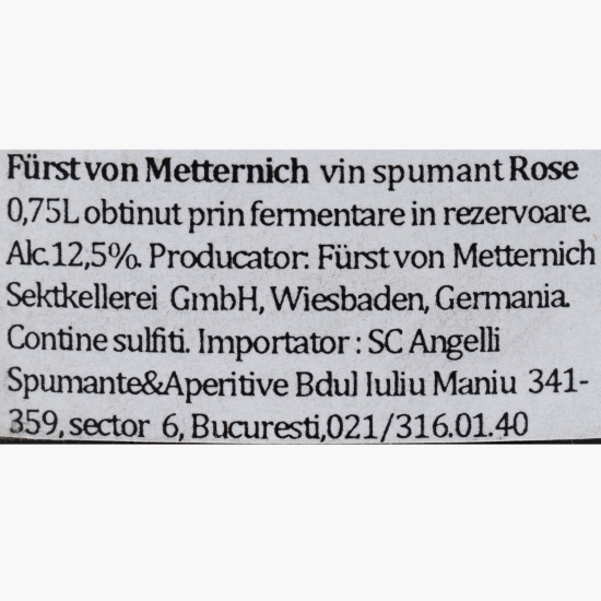 Vin spumant rose sec von Metternich, 12.5%, 0.75l