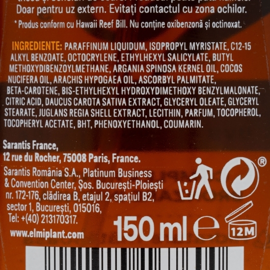 Ulei pentru bronzare cu protecție solară SPF 6, 150ml