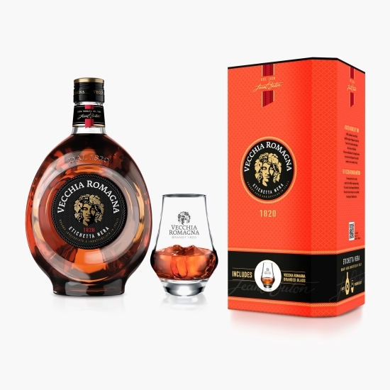 Brandy Etichetta Nera 38% alc. 0.7l + pahar