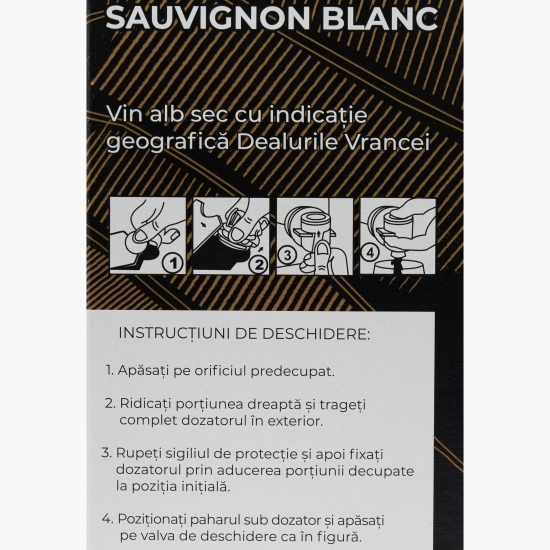 Vin alb sec Sauvingnon Blanc, 13%, bag in box 3l