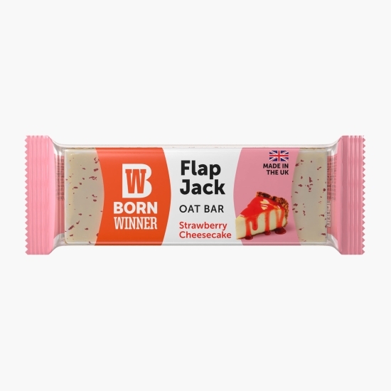 Baton de ovăz cu aromă de cheesecake cu căpșuni Flap Jack 100g