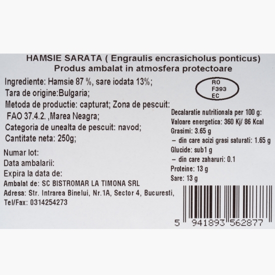 Hamsie sărată 250g