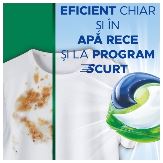 Detergent de rufe capsule All-in-One Pods Mountain Spring, 28 spălări 