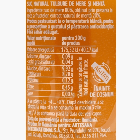 Suc natural de mere și mentă 0.3l