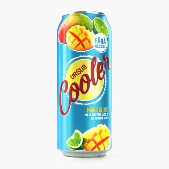 Bere blondă fără alcool cu aromă de mango și lime doză 4x0.5l