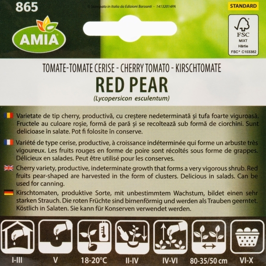 Semințe de tomate Red Pear 0.3g
