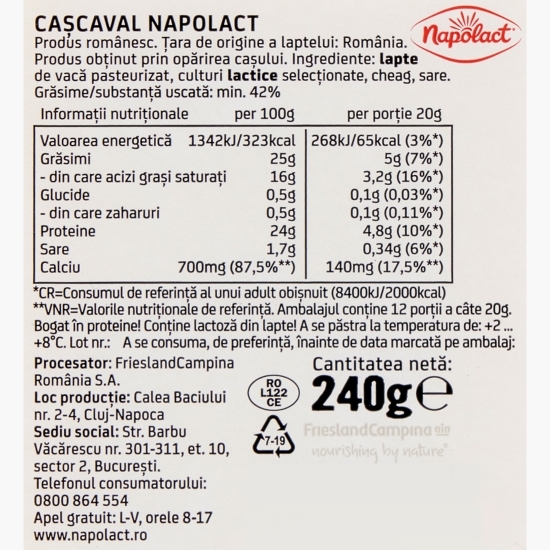 Cașcaval 240g