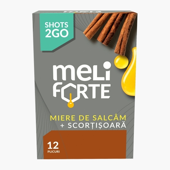 Miere de salcâm + scorțișoară, 12 plicuri x 10g (120g)