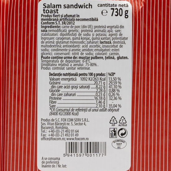 Salam sandwich toast 730g