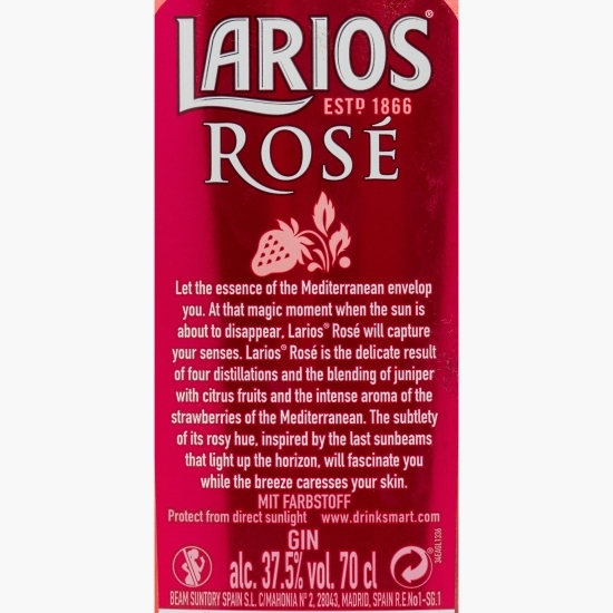 Gin rose Premium Mediaterranea 37.5% alc. 0.7l