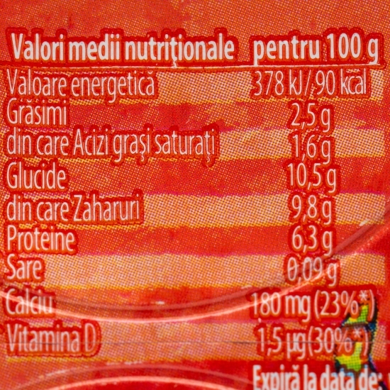 Brânzică de vaci pentru copii cu piure de căpșuni și caise 4x50g