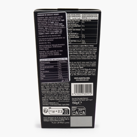 Praline ciocolată neagră cu 70% cacao, 150g