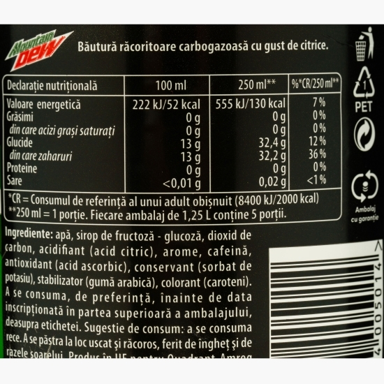 Băutură carbogazoasă lămâie 1.25l