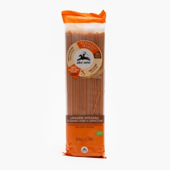 Paste Linguine integrale din grâu dur și linte eco 500g