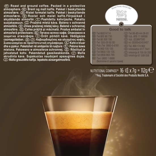 Espresso Intenso 16 băuturi 112g, capsule cafea 