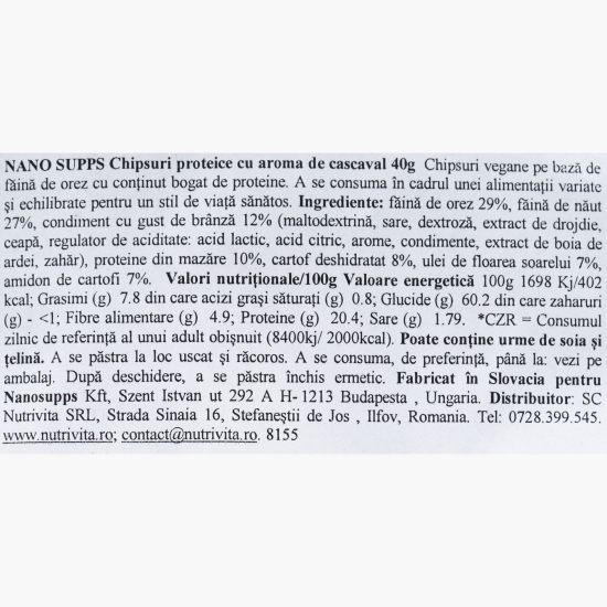 Chipsuri proteice cu aromă de cașcaval 40g