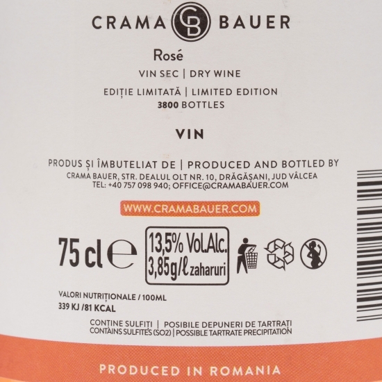 Vin rose sec, 13.5%, 0.75l