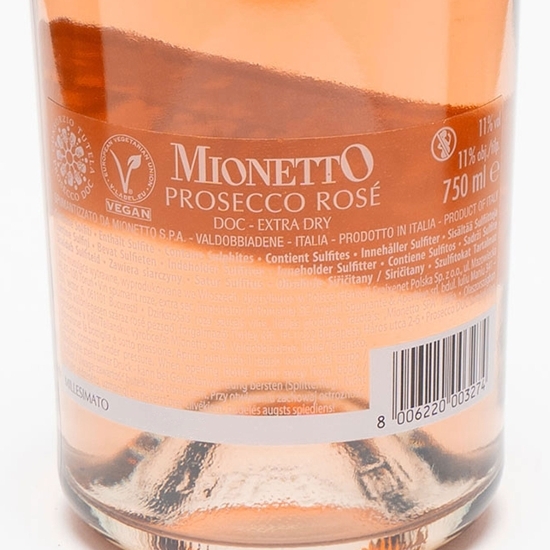 Prosecco rose extra sec, 11%, 0.75l