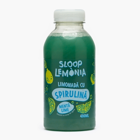 Limonadă cu mentă, lime și spirulină albastră 400ml