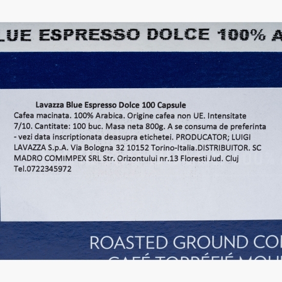 Capsule cafea Blue Espresso Dolce, 100 băuturi