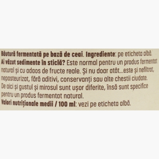 Kombucha cu pepene galben și zmeură (ediție limitată) 330ml