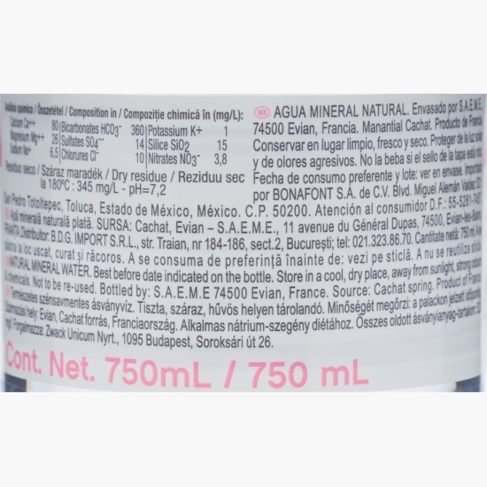 Apă minerală naturală plată 0.75l