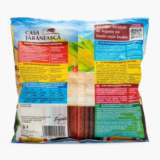 Amestec mexican de legume cu fasole roșie, boabe 400g