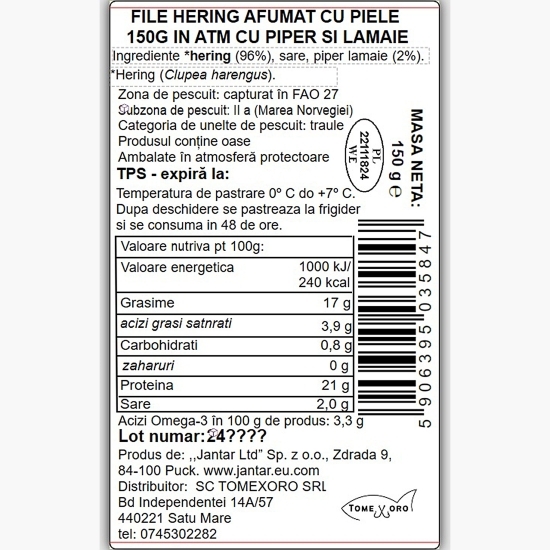 File de hering afumat 150g