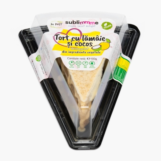 Tort vegan cu lămâie și cocos 100g