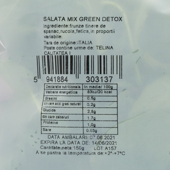 Salată mix green detox 150g