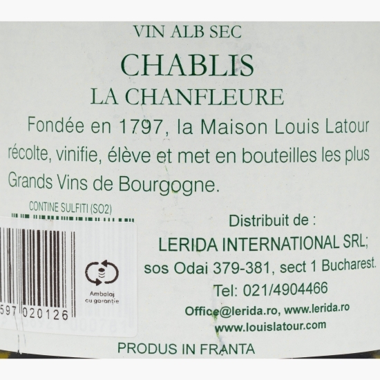 Vin alb sec Chablis La Chanfleure, 13%, 0.75l