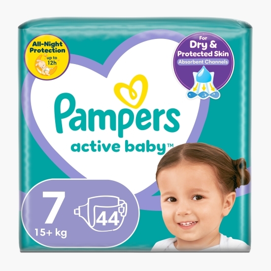 Scutece Active Baby Jumbo Pack, mărimea 7, 15+ kg, 44 buc