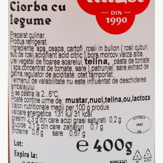 Ciorbă cu legume 400g