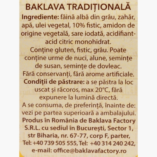 Baklava Tradițională cu fistic 250g