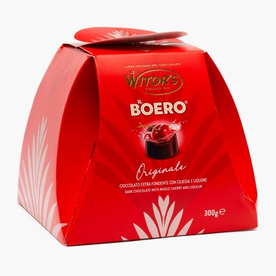 Praline din ciocolată neagră cu cireșe și lichior Il Boero 300g