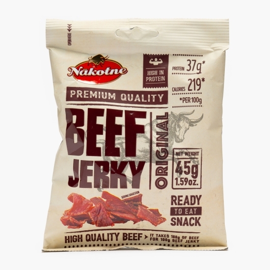 Snack carne de vită uscată și afumată Beef Jerky Original 45g