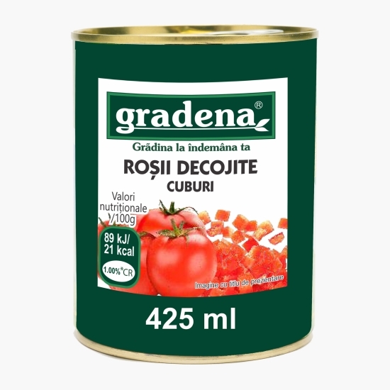 Roșii decojite cuburi 425ml